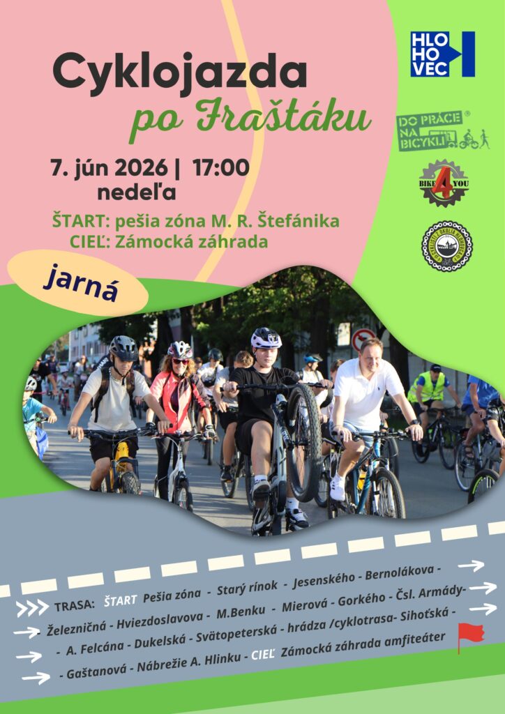 Plagát podujatia Jarnej cyklojazdy po Fraštáku